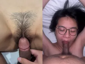 Quan hệ em học sinh chubby kính cận ra nước khoái đê mê